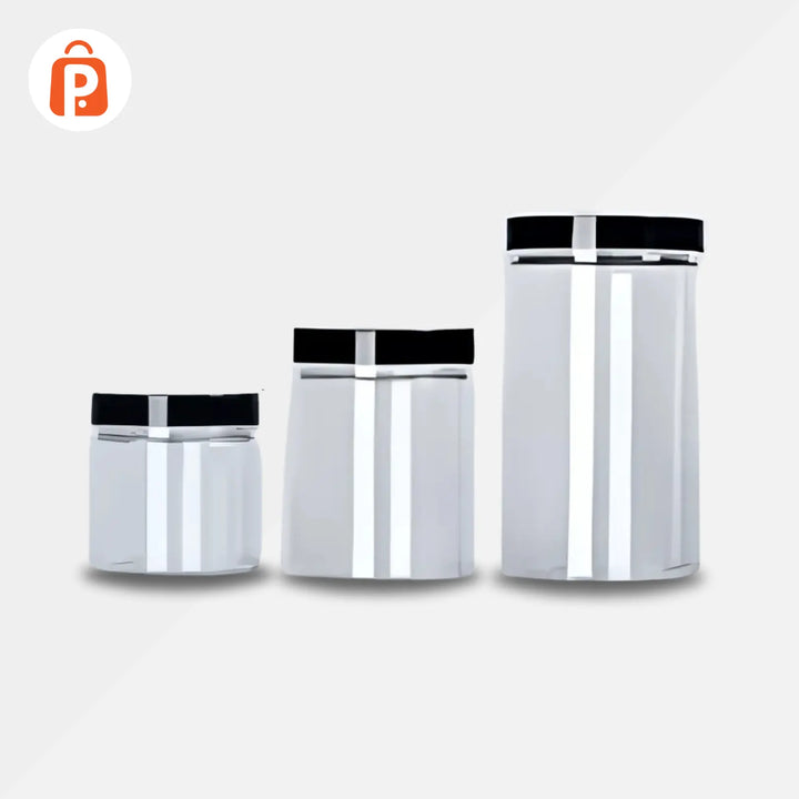 Plastic Food Storage Jars - Pack of 3