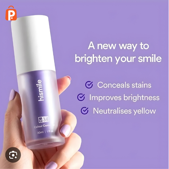 Hismile V34 Colour Corrector Serum – Purple Teeth Whitening & Stain Removal